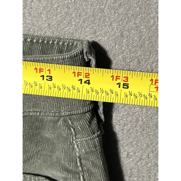 Universal Thread Women's Size 2/26R Olive Green Corduroy Button Fly Slim Pants - Picture 5 of 8